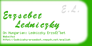 erzsebet ledniczky business card